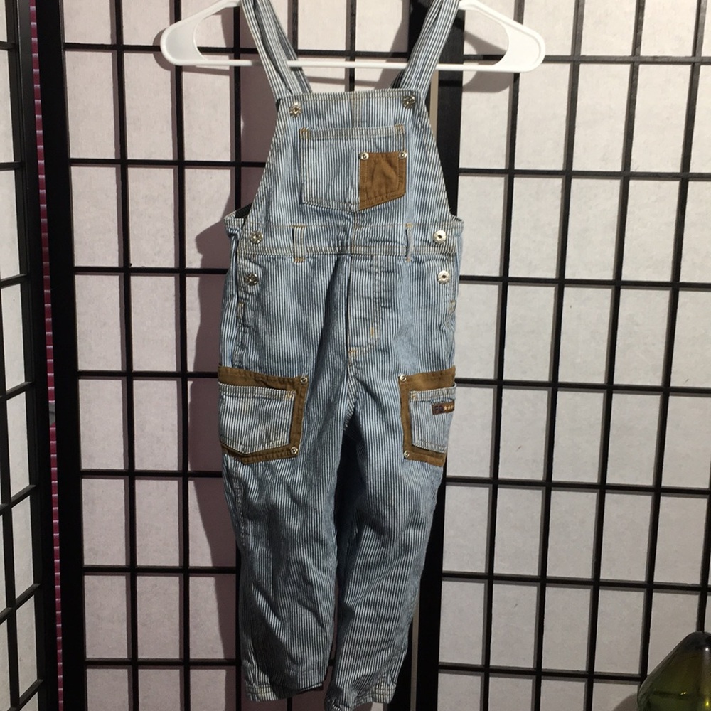 FG Pinstriped Bib Overalls Size 3T